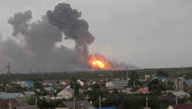 На военном полигоне под Самарой рвутся снаряды